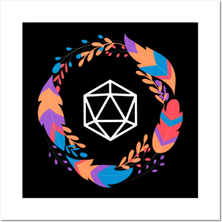 Boho D20 Dice Tabletop Roleplaying RPG Gaming Addict Posters and Art